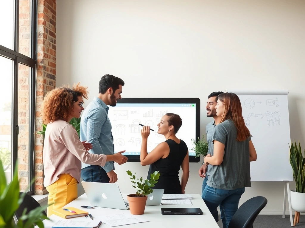 Team collaborating on a project, demonstrating Design Hive's expertise